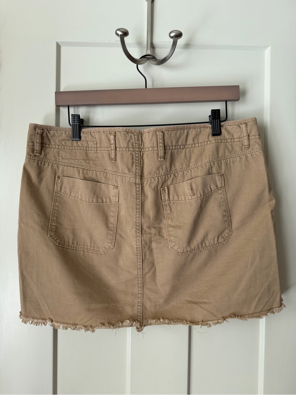 GAP Khaki Frayed Hem Mini Skirt Size 10 - Picture 7 of 12